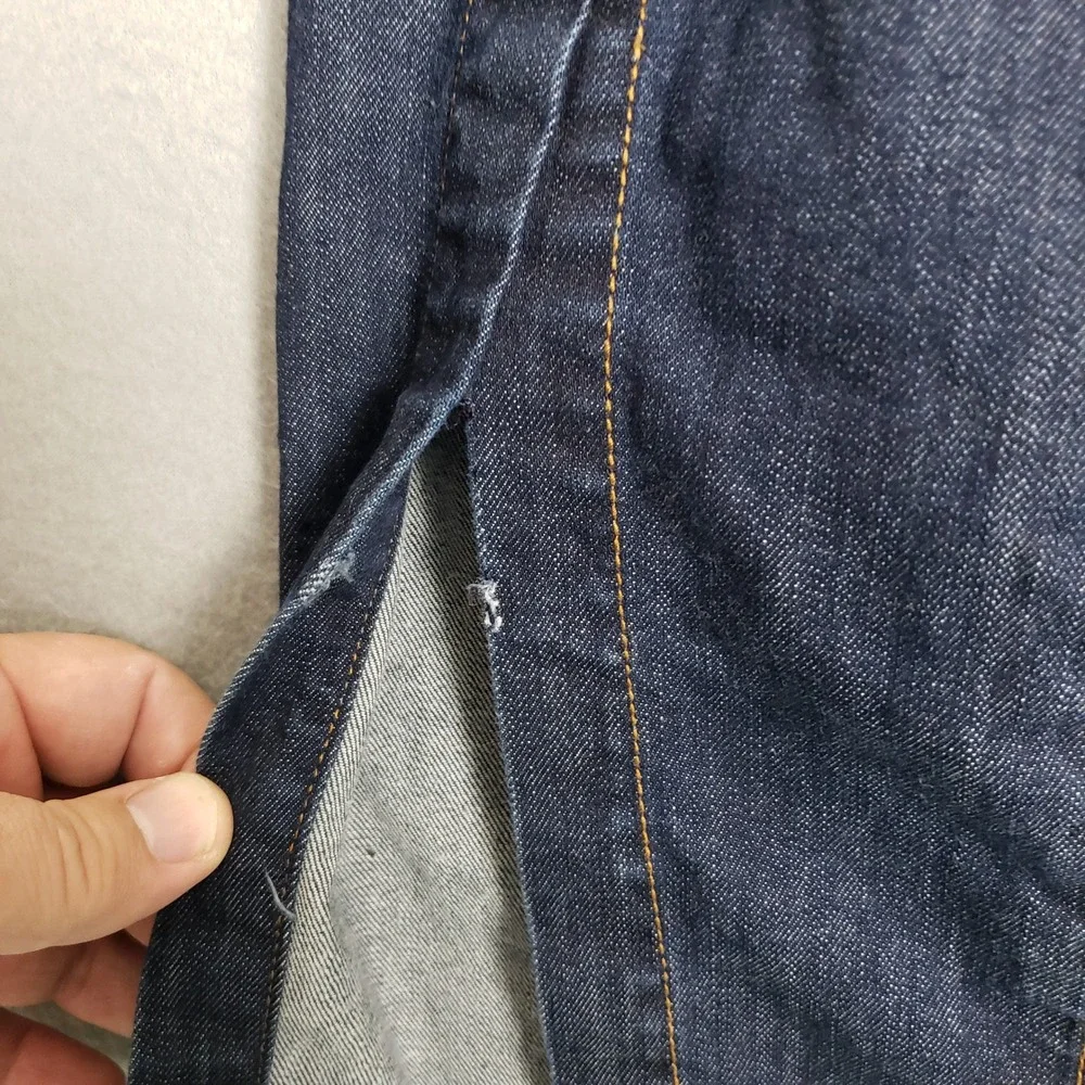 WHBM Size 8‎ Jean Pencil Skirt Dark Wash Denim Western Boho Festival Cowgirl